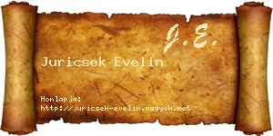 Juricsek Evelin névjegykártya